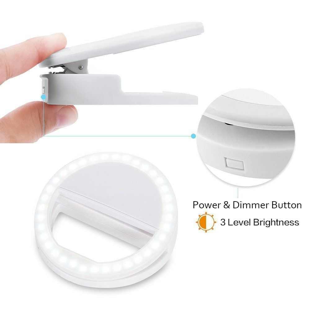 Portable Selfie Ring Light Clip – Perfekte Beleuchtung für Fotos & Streams