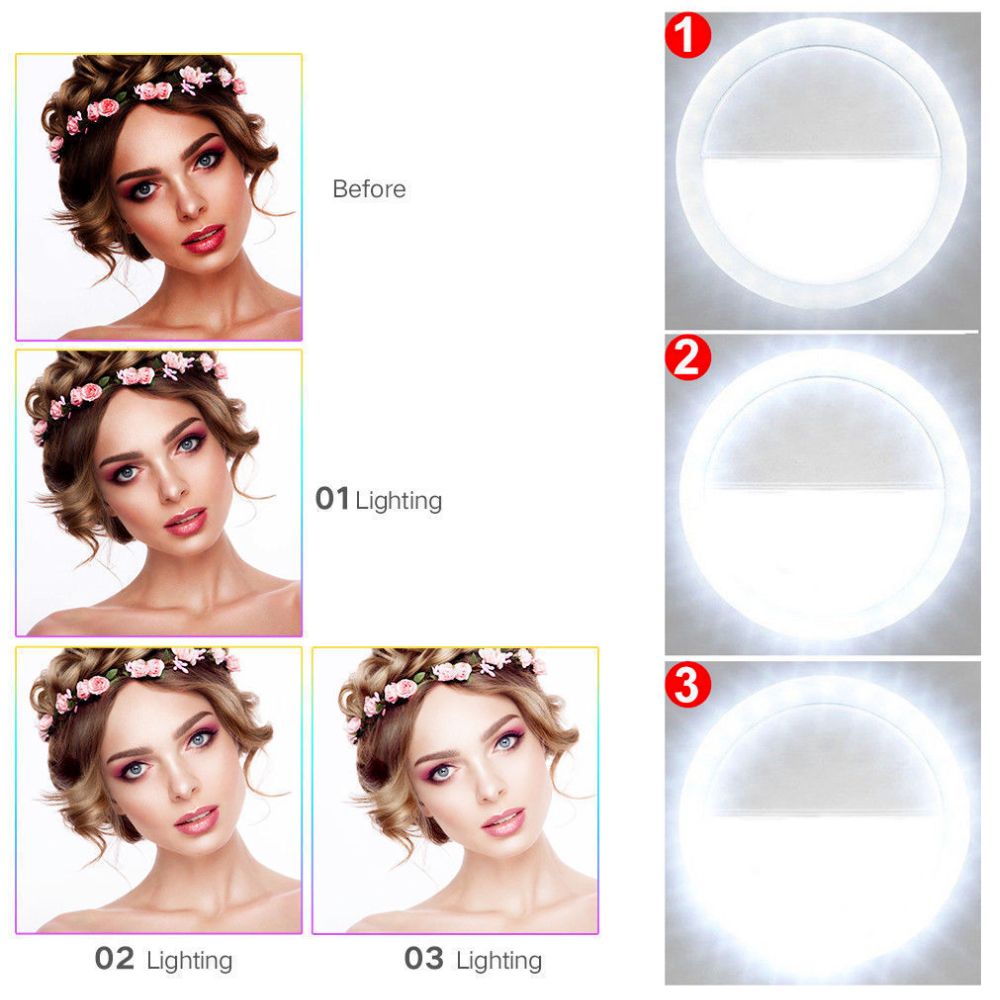 Portable Selfie Ring Light Clip – Perfekte Beleuchtung für Fotos & Streams