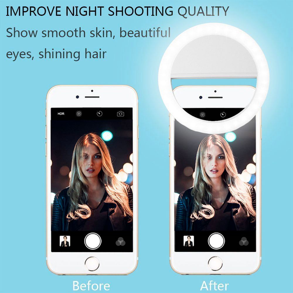 Portable Selfie Ring Light Clip – Perfekte Beleuchtung für Fotos & Streams